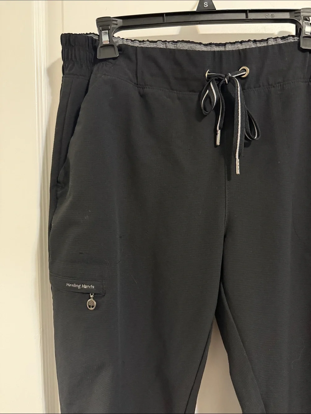 healing hands Black Drawstring Jogger Pants - Picture 2 of 4
